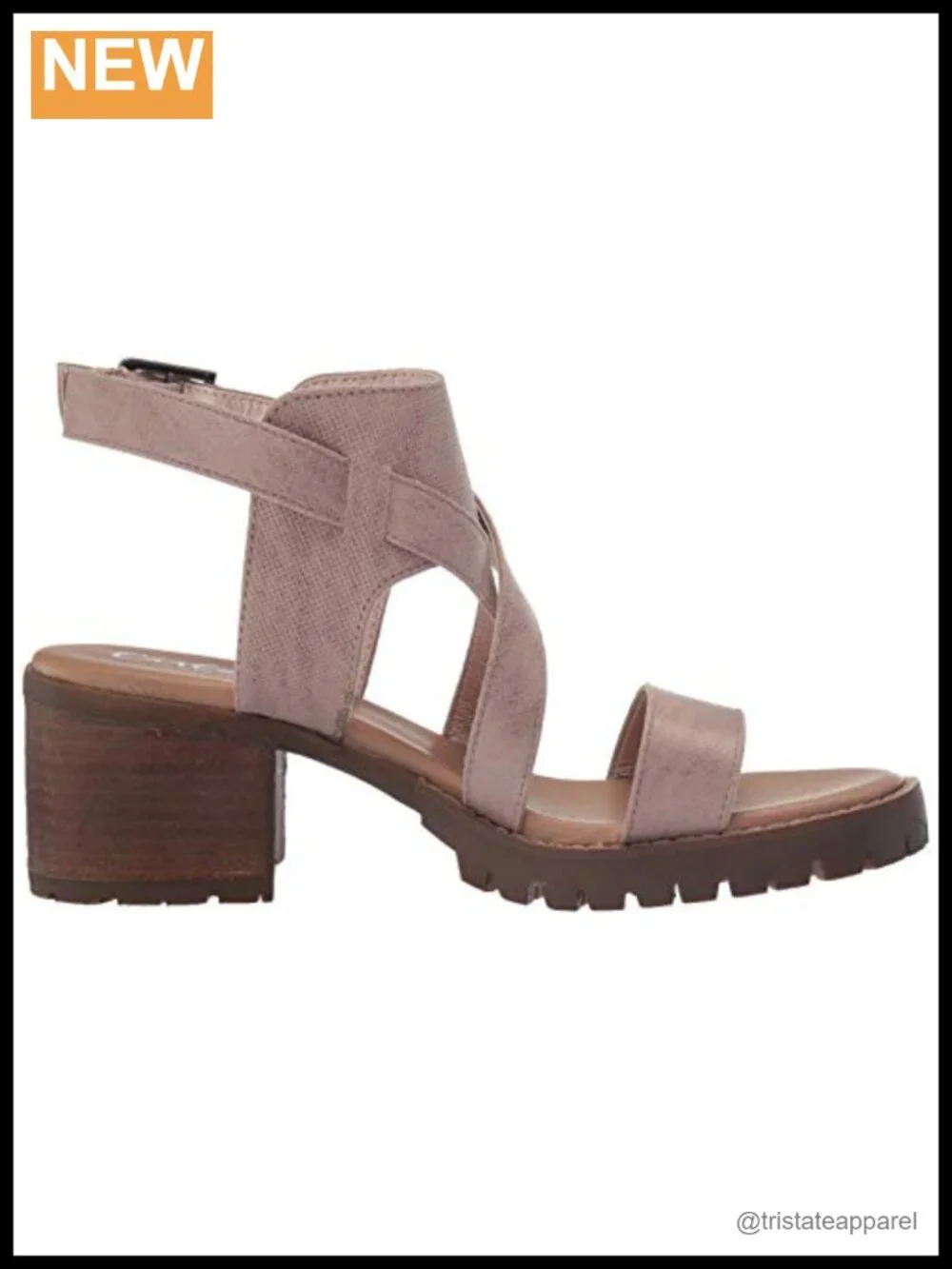 Carlos Santana GIA Sandal Ankle Strap Open Toe Block Heel Casual